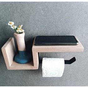 Resim ATÖLYE HEGA Ahşap Wc/tuvalet Kağıtlığı 