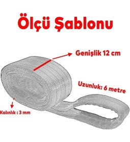 Resim Yük Kaldırma Sapan Polyester Spanzet 5 Ton 6 Metre Kırmızı Sağlam Taşıma Indirme Araç Çekme Halat 