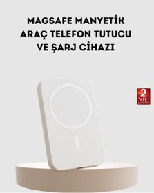 Resim 5000mah Manyetik Powerbank İphone Serisi İçin Taşınabilir Kablosuz Şarj Cihazı 