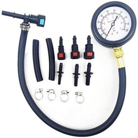 Resim Synodicmonth Otomobil Yakıt Sistemi Benzin Basınç Ölçer Motosiklet Araba Basınç Test Cihazı 0-100psı 6.3/ 7.89/ 9.49 Valfli 