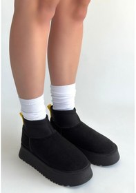 Resim Cuen Siyah Süet Bot Göründüğü Gibi 