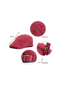Resim Valkyrie Erkek Şapka Kasket Düz Renk Ayarlanabilir Unisex Şapka Günlük Kullanım Yazlık Kasket Bordo 