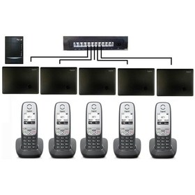 Resim Fortel Z308 3 Harici 5 Dahili Bazlı Gigaset A415 Kablosuz Telefon Santrali 