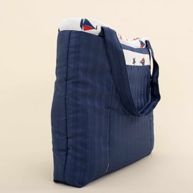 Resim Bebek Bakım Çantası - Lacivert Saten - Bahriyeli 