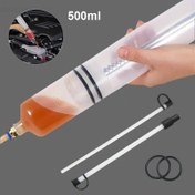 Resim Araba Yağ Çıkarma Pompası, Manuel Emme, 500ml/17.6oz Kapasite, Yağ Değiştirme Enjektörü, Su/Yağ, Fren Sıvısı, Şırınga Yağ Değiştirme Aracı, Kolay Yakıt Dolum Pompası, Araba Bakım Aksesuarı 