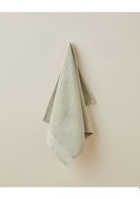 Resim English Home Chic Diamond Pamuk Yüz Havlusu 50x80 Cm Açık Yeşil Açık Yeşil 