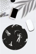 Resim pixolog Siyah Uzay Boşluğunda Astronot Mouse Pad 923 