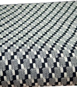 Resim Kara Tezgah Pamuk Santranç Desen Siyah Peştemal 100 180 