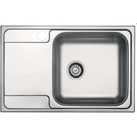 Resim 79 X 50 Mutfak Eviyesi 7950gr Keten Sol Damlalıklı Krom 