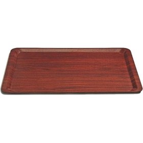 Resim Ahşap Desenli Kaymaz Kaydırmaz Tepsi 53X37 CM 