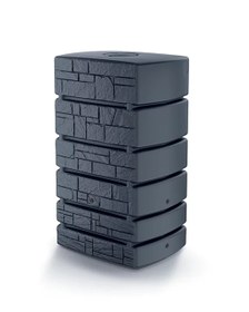 Resim Tower Stone Plastik Yağmur Suyu Deposu 500 L - Antrasit Renk 
