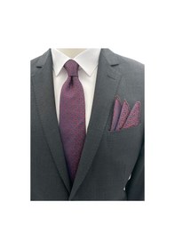 Resim Brianze Bordo Yeşil Desenli Kravat Mendil Set Bordo - Yeşil 