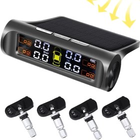 Resim Xiyu Shop T2-In Tarzı Tpms Güneş Enerjisi Tpms Araba Lastik Basıncı Alarm Monitörü Oto Güvenlik Sistemi Lastik Basıncı 360 Ayarlanabilir Sıcaklık Uyarısı (Yurt Dışından) 
