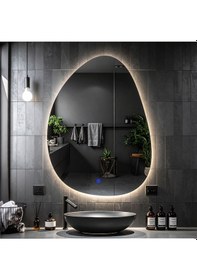 Resim Luno Günışığı Lavabo & Banyo Aynası Dokunmatik Sensörlü 100 X 75 Cm 