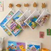 Resim 10 Adet, A6/A5/A4 Saklama Çantası Puzzle Sınıflandırma Fermuarlı File Torbası, Küçük Parça Yapı Taşları Sıralama Şeffaf Kutu Asılabilir Dosya Çantası 