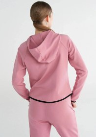 Resim hummel Tech Zip Hoodie 922436-3325 Pembe Kadın Fermaurlı Hoodie 