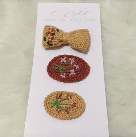 Resim Merve ÖZTÜRK Nakışlı Toka 3lü Paket 
