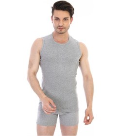 Resim Çift Kaplan Erkek Ribana Kolsuz Spor Gri Atlet 920 