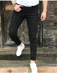 Resim Erkek Skınny Kalıp Siyah Jean Pantalon Siyah 