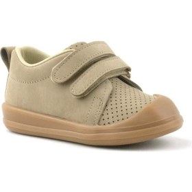 Resim Rakerplus Hakiki Deri Vizon Cırtlı Anatomik Bebek Spor Ayakkabı Sneaker Vizon 