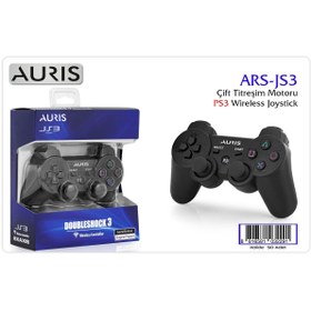 Resim Auris AURİS ARS-JS3 ÇİFT TİTREŞİM MOTORLU PS3 WİRELESS KABLOSUZ OYUN KOLU GAMEPAD JOYSTİCK 