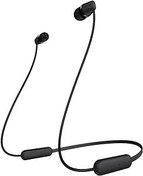 Resim Sony WI-C200B kablosuz Bluetooth kulak içi kulaklık (15 saat pil ömrü, ses asistanı, manyetik kulak tıkacı, entegre kulaklık fonksiyonu, mikrofonlu kulaklık) siyah 
