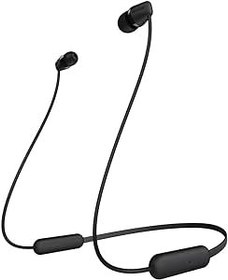 Resim Sony WI-C200B kablosuz Bluetooth kulak içi kulaklık (15 saat pil ömrü, ses asistanı, manyetik kulak tıkacı, entegre kulaklık fonksiyonu, mikrofonlu kulaklık) siyah 