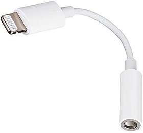 Resim Apple İPhone İle Uyumlu Lightning to 3.5mm Aux Dönüştürücü Adaptör iPhone İçin Kulaklık Dönüştürücü Beyaz 