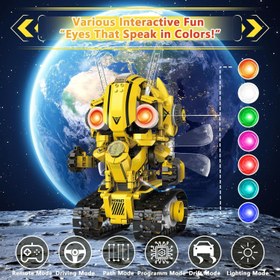 Resim 5'i 1 Arada Teknik Robot Yapı Kiti, App ve Uzaktan Kumandalı, 8-12 Yaş İçin STEM Oyuncağı 