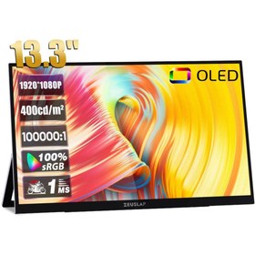 Resim ZEUSLAP Ol133ed 13.3" 1920*1080@60hz Fhd Oled 400nit Yansıma Önleyici Dokunmatik Ekranlı Taşınabilir Monitör 
