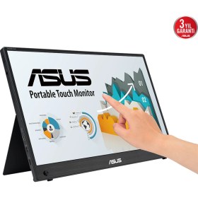 Resim Asus Zenscreen MB16AMTR Portable 15.6 IPS 1920X1080 5ms Mini-Hdmı Usb-C mm 3yıl 10 Parmak Dokunmatık, Dahılı Batarya, Usb-C To A Adaptor, Eyecare Tasınabılır USB Monıtor 