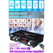 Resim Judas 800W/2KANAL Audio Bluetooth 5.0 LCD Ekran Stereo Amfi 