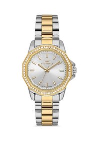 Resim Ferro Fl21540awt-d Quartz Çelik Altın/gri 32 Mm Kadın Kol Saati Gri 