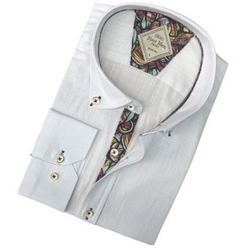 Resim Pamuklu Uzun Kollu Solf Linen Beyaz Erkek Gömlek Slim Fit Kalıp -9871 Beyaz 