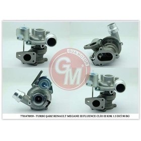 Resim TURBO SARJ MEGANE III FLUENCE CLIO III DUSTER DOKKER 1.5DCI 90 BG GUA 40618 