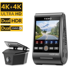Resim Viofo A229 Ultra 2 Kameralı Ön Ve Arka Dış Su Geçirmez 4k+4k Sony Starvis 2 Sensörlü Dual Hdr Wi-fi 6 Gps'li Araç Kamerası 
