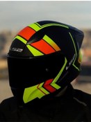 Resim Ls2 Rapıd 2 Race Extra Kapalı Motosiklet Kaskı Mat Siyah - Neon Sarı 