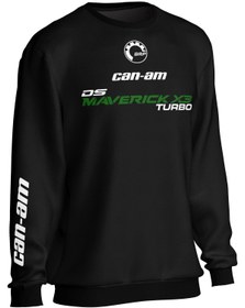 Resim Brp Can-Am Maverick X3 Ds Turbo Sweatshirt - Dark Green / XL 