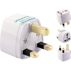 Resim Umut Bilişim Laptop Uyumlu Ingiliz Ingiltere Elektrik Priz Fiş Çevirici Dönüştürücü Adaptör Aparat Dönüştürücü 3 Bacaklı 