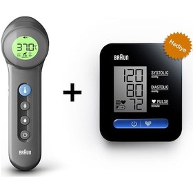 Resim Braun BNT400 Temassız Ateş Ölçer + BUA5000 Tansiyon Ölçer 
