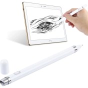 Resim Sunsky Kısa 2.3 mm Metal Nib Kapasitif Dokunmatik Ekran Stylus Kalem Beyaz (Yurt Dışından) 