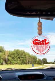 Resim Laputa Tükkan Girl Power Yazılı Dikiz Aynası Pleksi Araba Süsü 