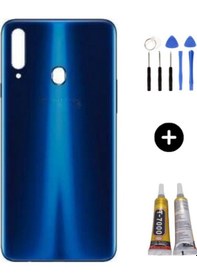Resim Samsung A20s Sm-a207 Uyumlu Arka Pil Kapağı Mavi + Montaj Seti Çok Renkli 