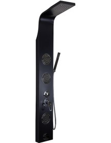 Resim Sam Banyo Camel Yuvarlak Jetli Duş Paneli Siyah 