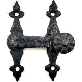 Resim Antika Tarz Dekoratif Pirinç Kapı, Pencere Mandalı - 82X65 Mm, Oksit - Lisinya 