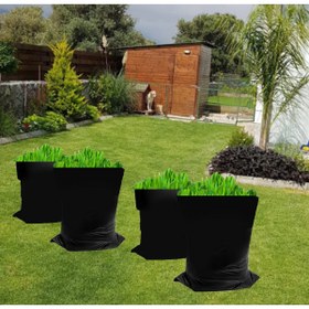 Resim Palifix 5 Adet Siyah 100x150 Bahçe Atık Poşeti Peyzaj Atık Çuvalı Çim Torbası 