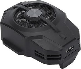 Resim Cosiki Cep Telefonu Radyatörü, Cep Telefonu Soğutucusu İki Hızlı Rüzgar Etkili Oyun İçin Düşük Gürültü (BLACK) 