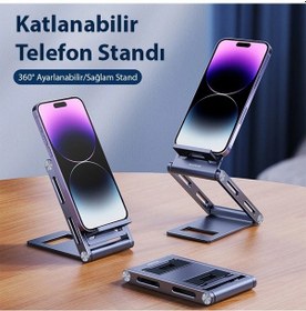 Resim Dux Ducis Z-shape Alüminyum Alaşımlı Katlanır Telefon Standı- 5775 