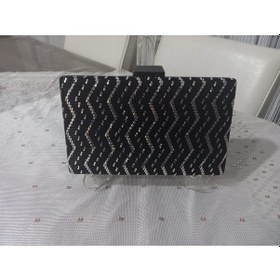 Resim Ttvakum Abiye Çanta Tel Kırma El İşlemeli Dalgalı Açık Gri 