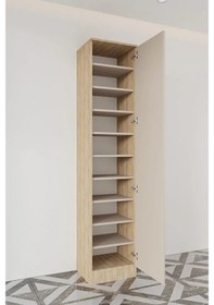 Resim Evora Modül 5 Modern Portmanto Askılı Ayakkabılık Vestiyer Vizon - Lefkas Vizon 